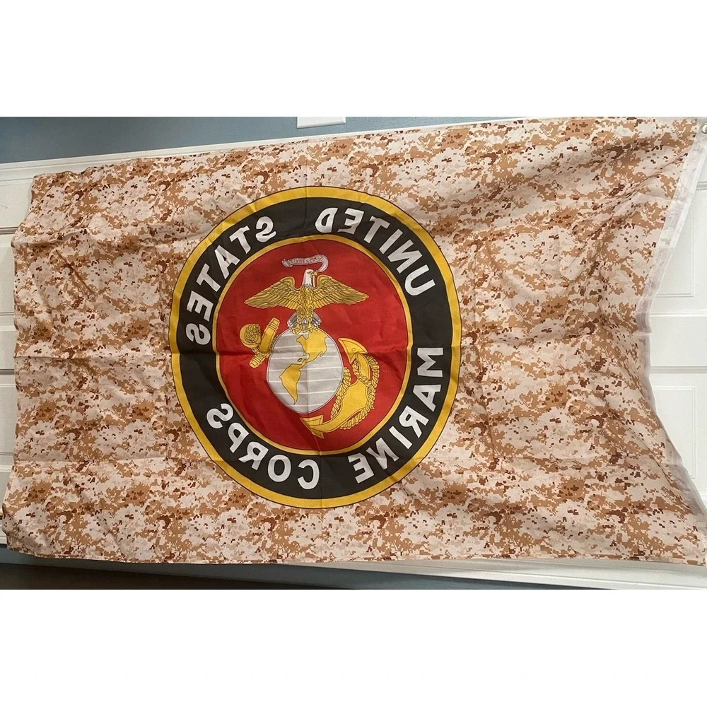 US Marine Corps Desert Digital Camo Flag Banner Military Polyester 3x5